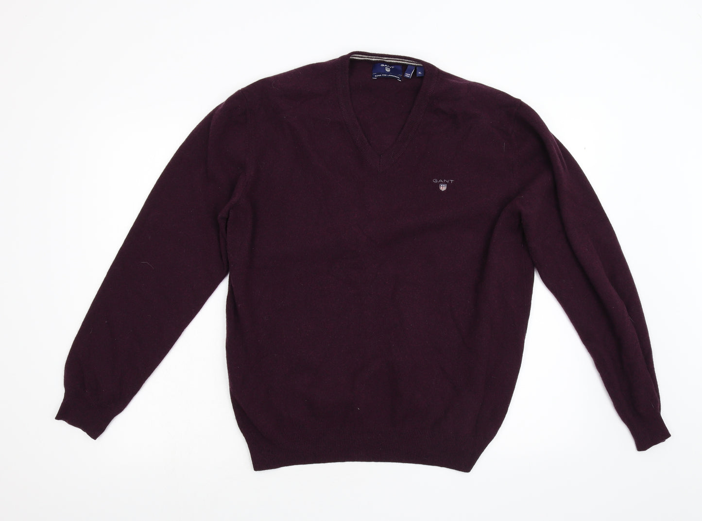 GANT Mens Red  Knit Pullover Jumper Size XL  - 100% Lambswool