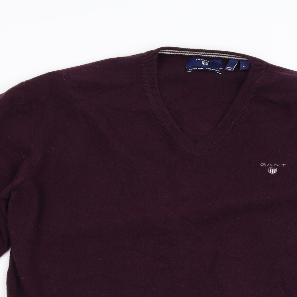 GANT Mens Red  Knit Pullover Jumper Size XL  - 100% Lambswool