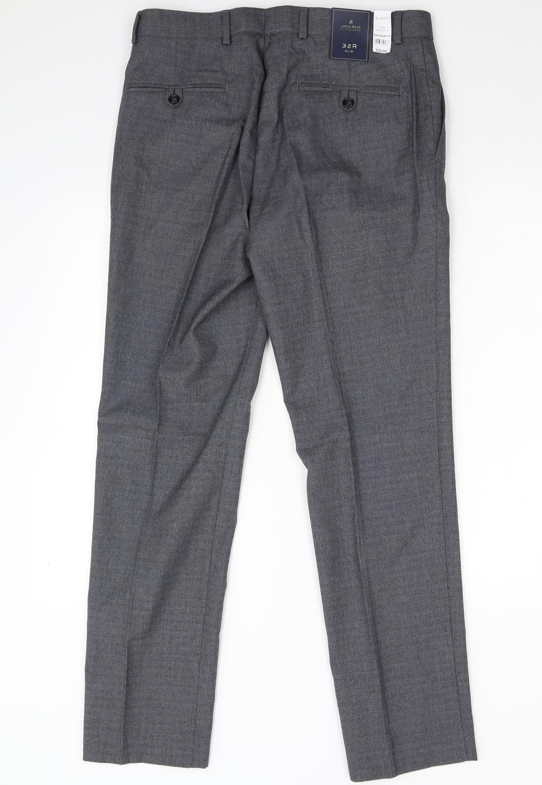 BHS Jack Reid Mens Grey   Trousers  Size 32 L30 in