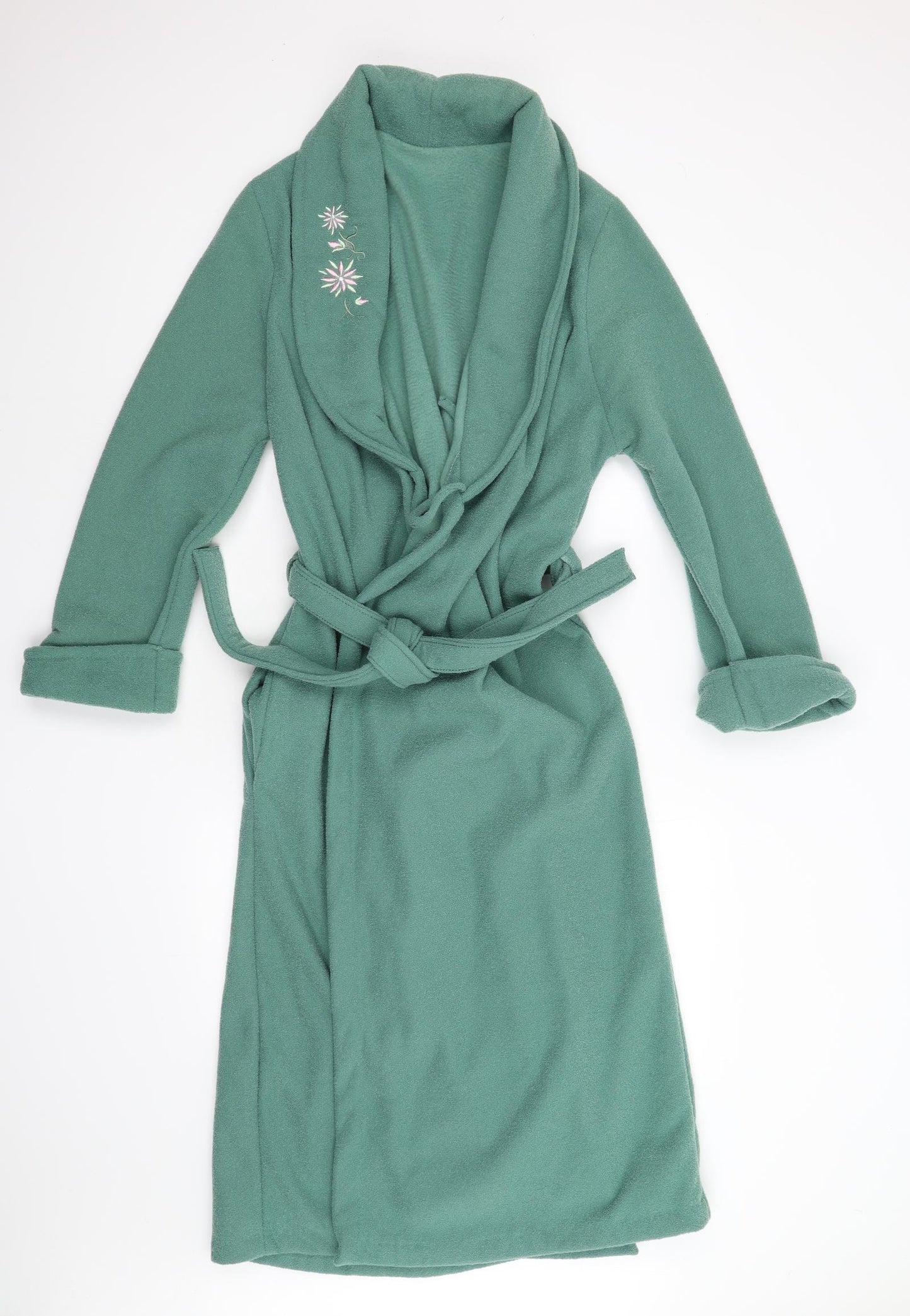 Preworn Womens Green Solid Fleece  Gown Size M