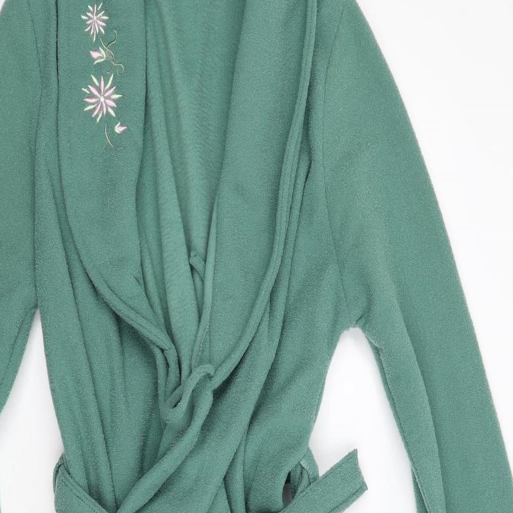 Preworn Womens Green Solid Fleece  Gown Size M