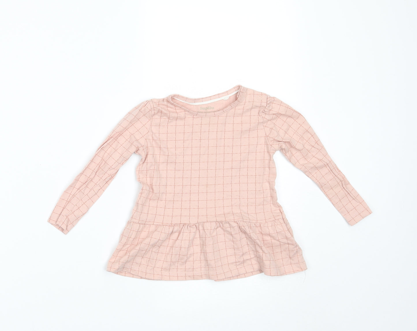 Lupilu Girls Orange Check  A-Line  Size 6-9 Months