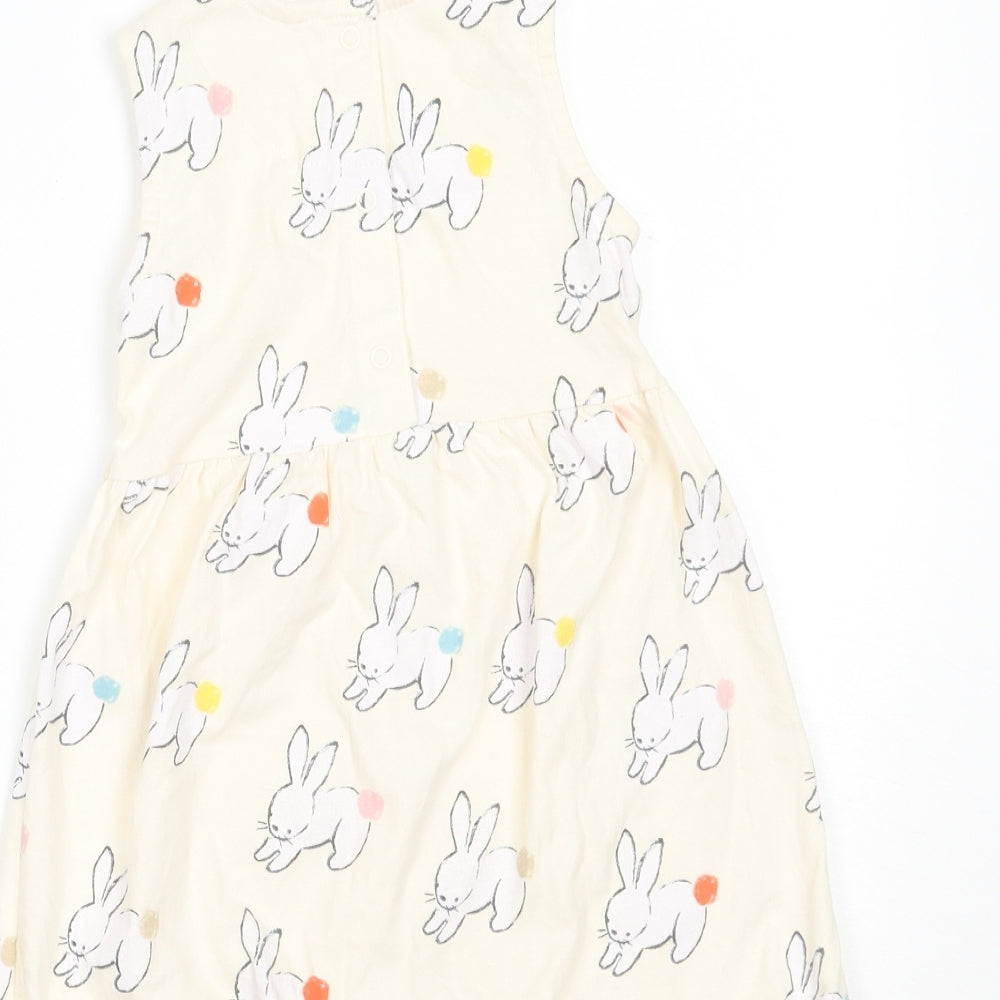 Marks and Spencer Girls Yellow Geometric  Romper One-Piece Size 18-24 Months  - Rabbit