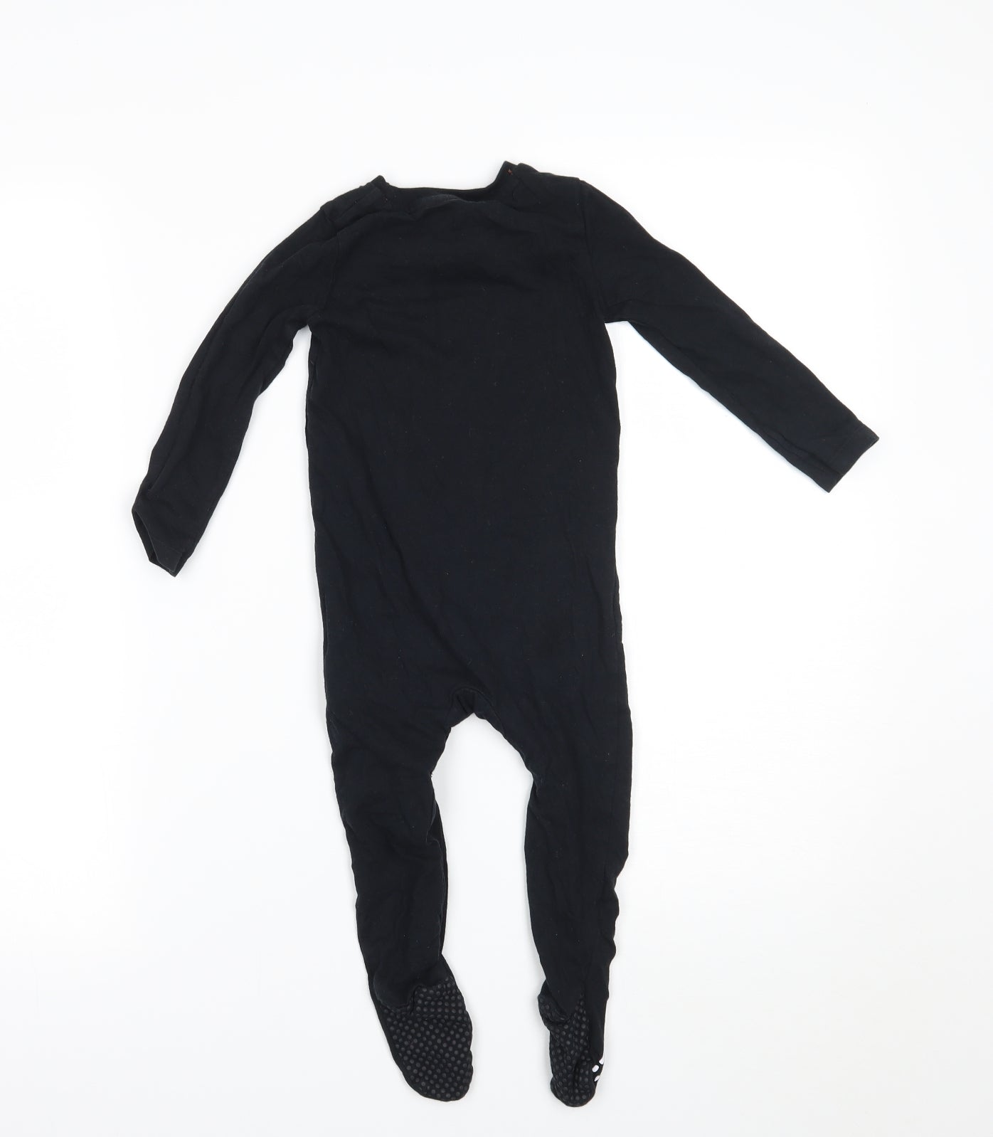 F&F Boys Black Geometric  Babygrow One-Piece Size 12-18 Months  - halloween