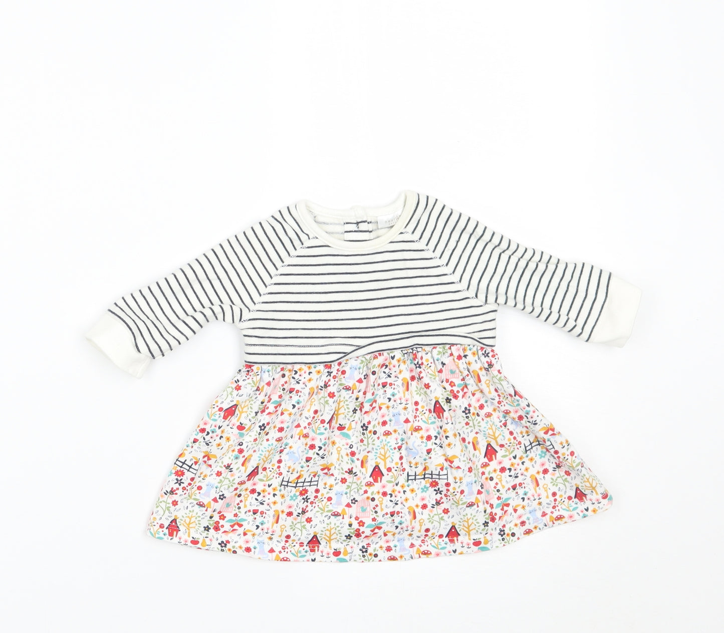 NEXT Girls White Floral  A-Line  Size Newborn