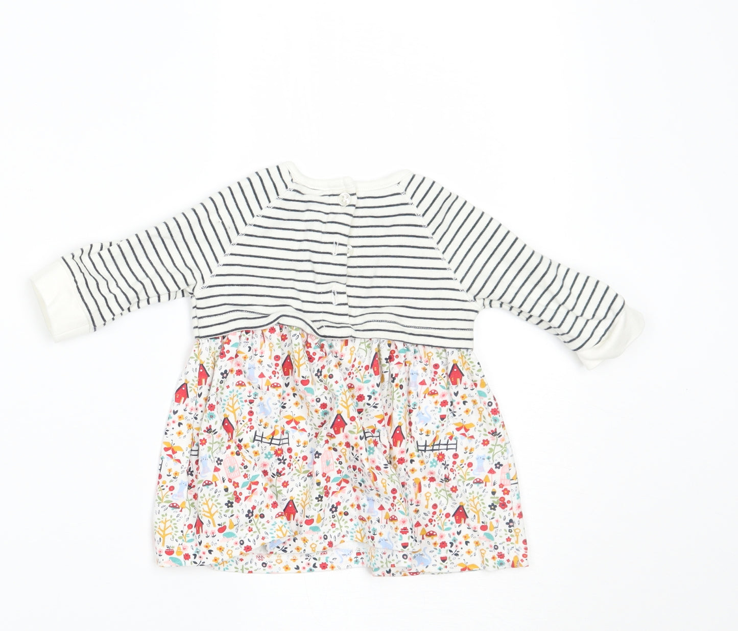 NEXT Girls White Floral  A-Line  Size Newborn