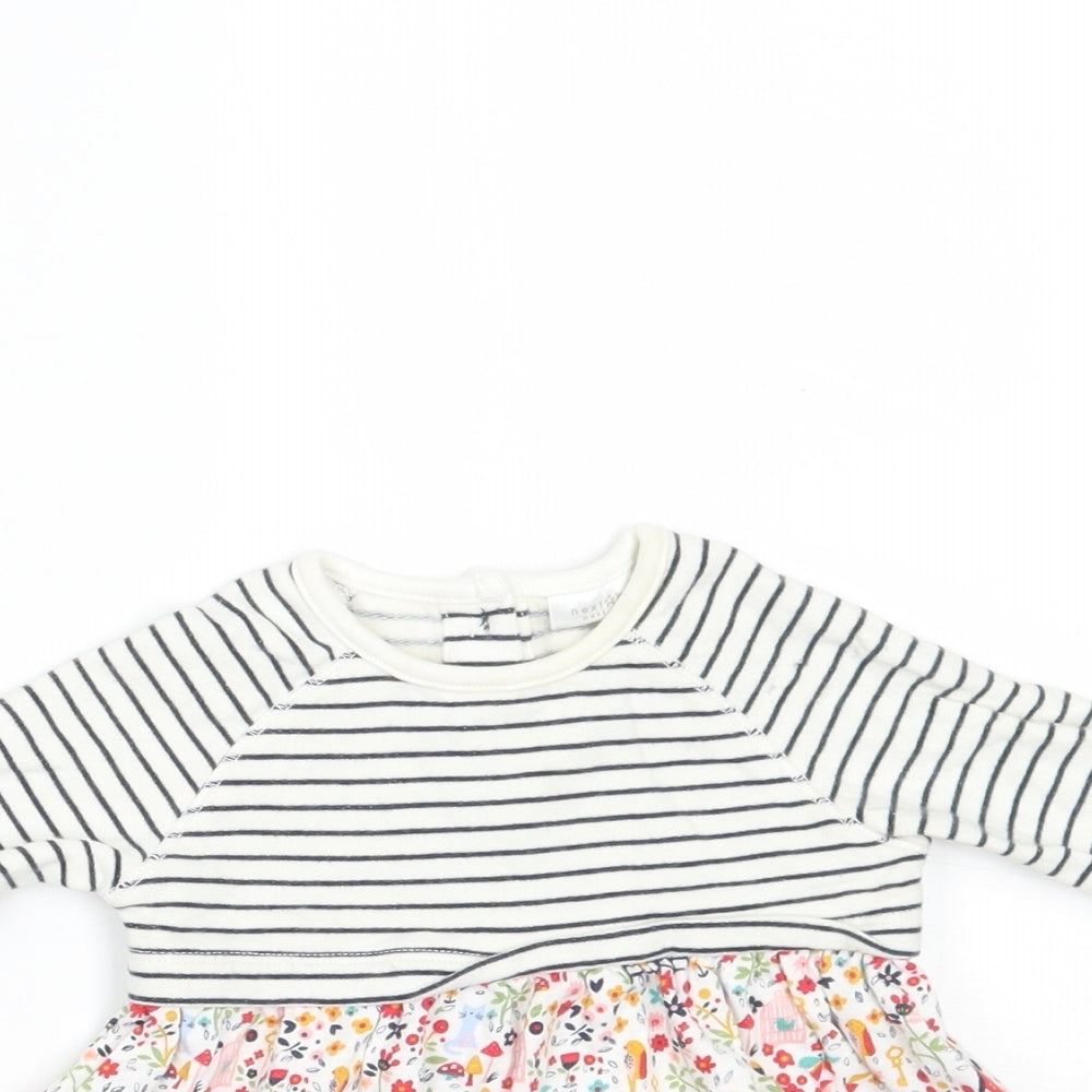 NEXT Girls White Floral  A-Line  Size Newborn