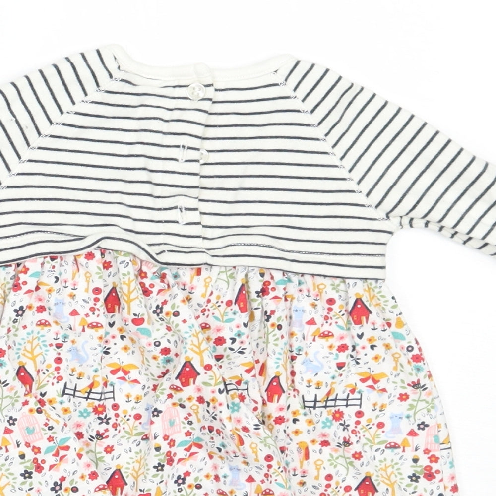 NEXT Girls White Floral  A-Line  Size Newborn