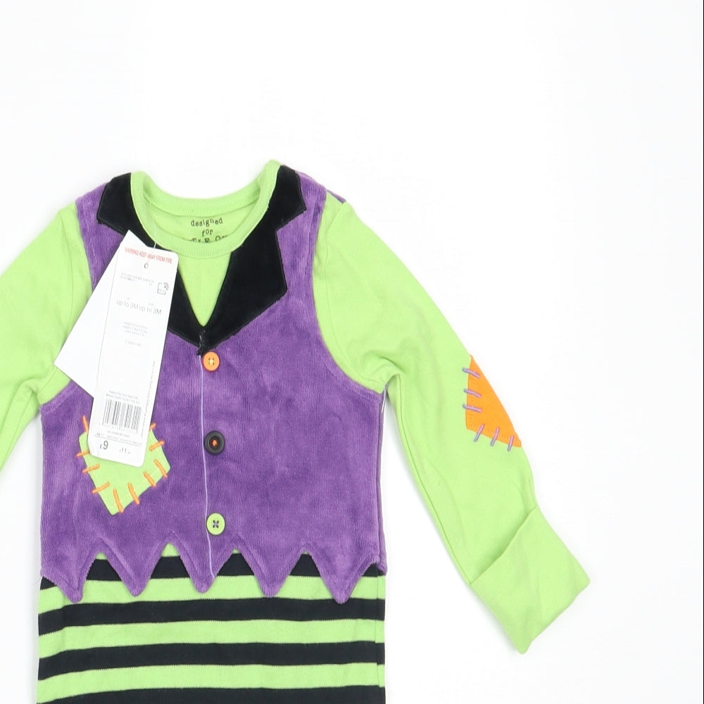 F&F Baby Multicoloured Spotted  Babygrow One-Piece Size 0-3 Months  - halloween