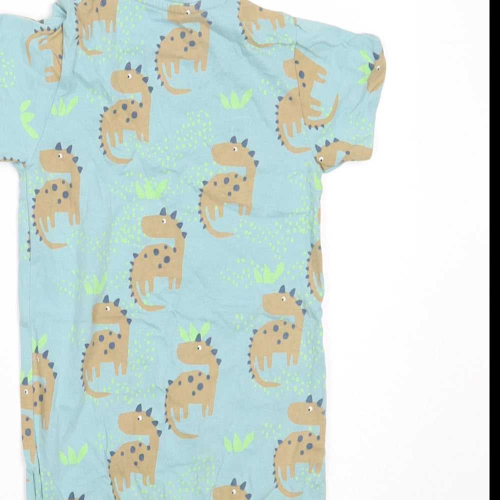 Marks and Spencer Boys Green Geometric  Basic T-Shirt Size 2-3 Years  - Rompersuit