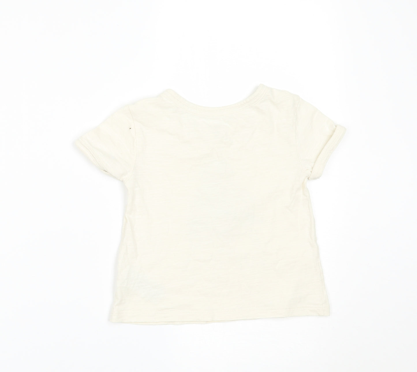 Gap Girls Ivory   Basic T-Shirt Size 2 Years  - smile