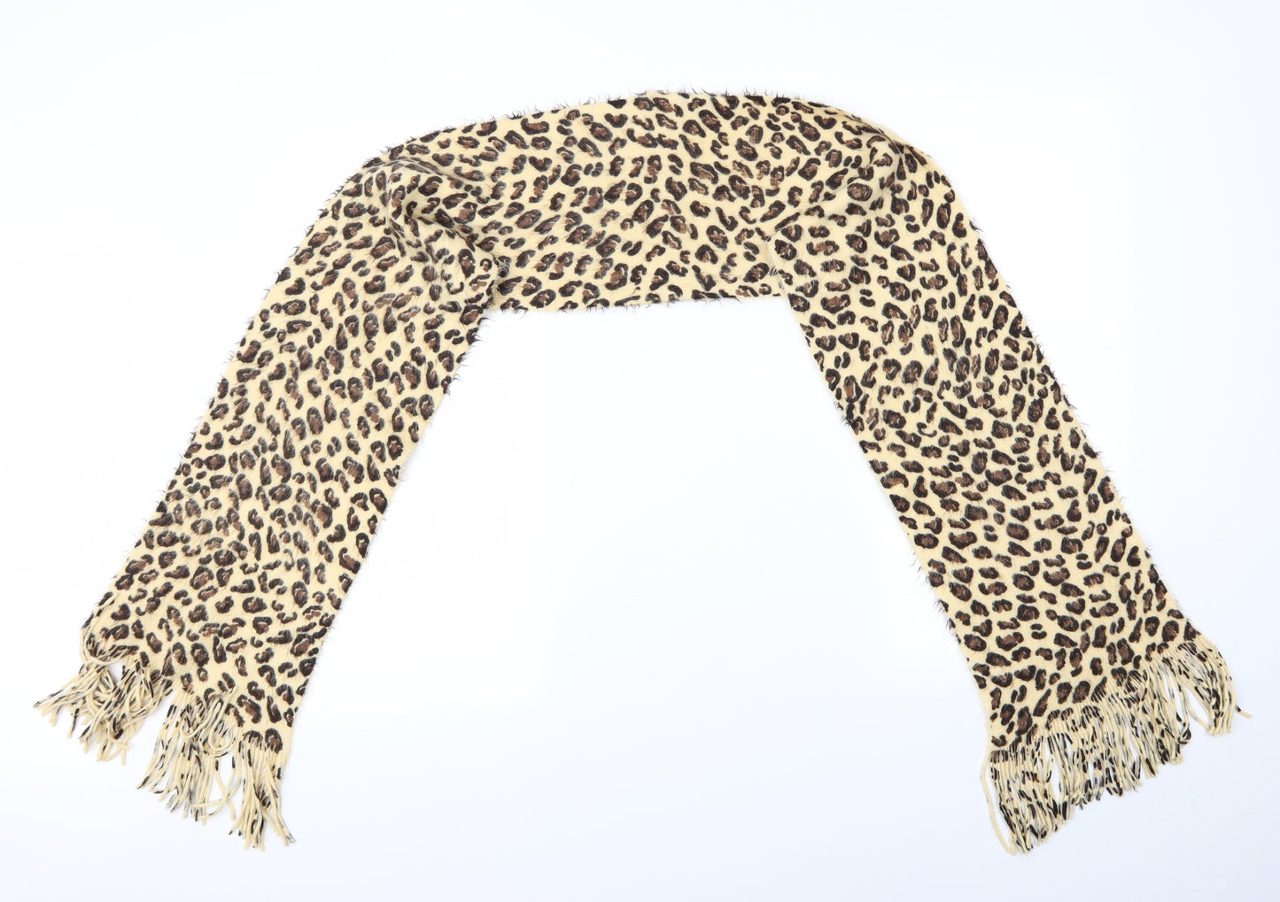 Preworn  Brown Animal Print   Scarf   - Leopard Print