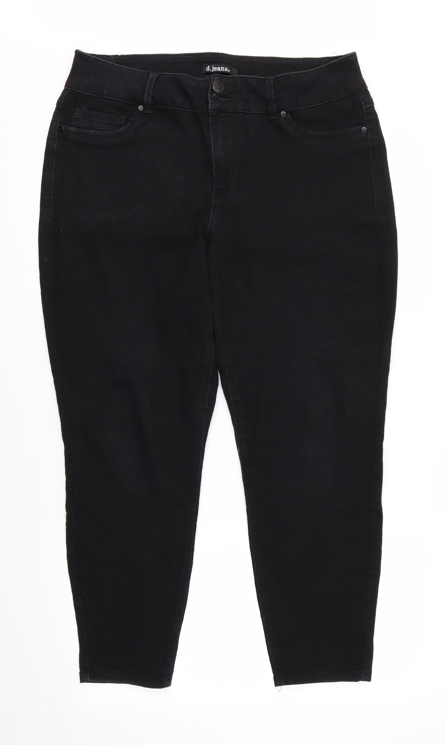 D. Jeans Womens Black   Straight Jeans Size 16 L30 in - Wide fit