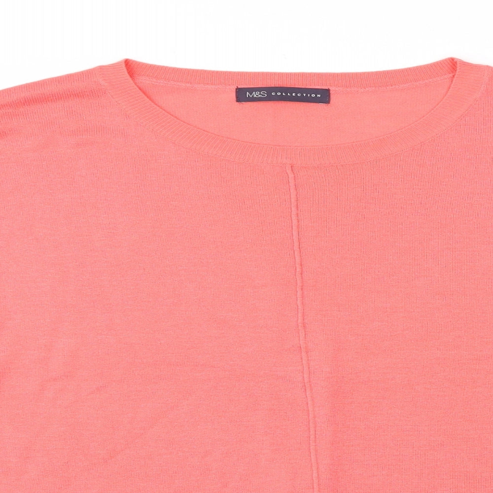 M&S Womens Pink   Pullover Jumper Size XL