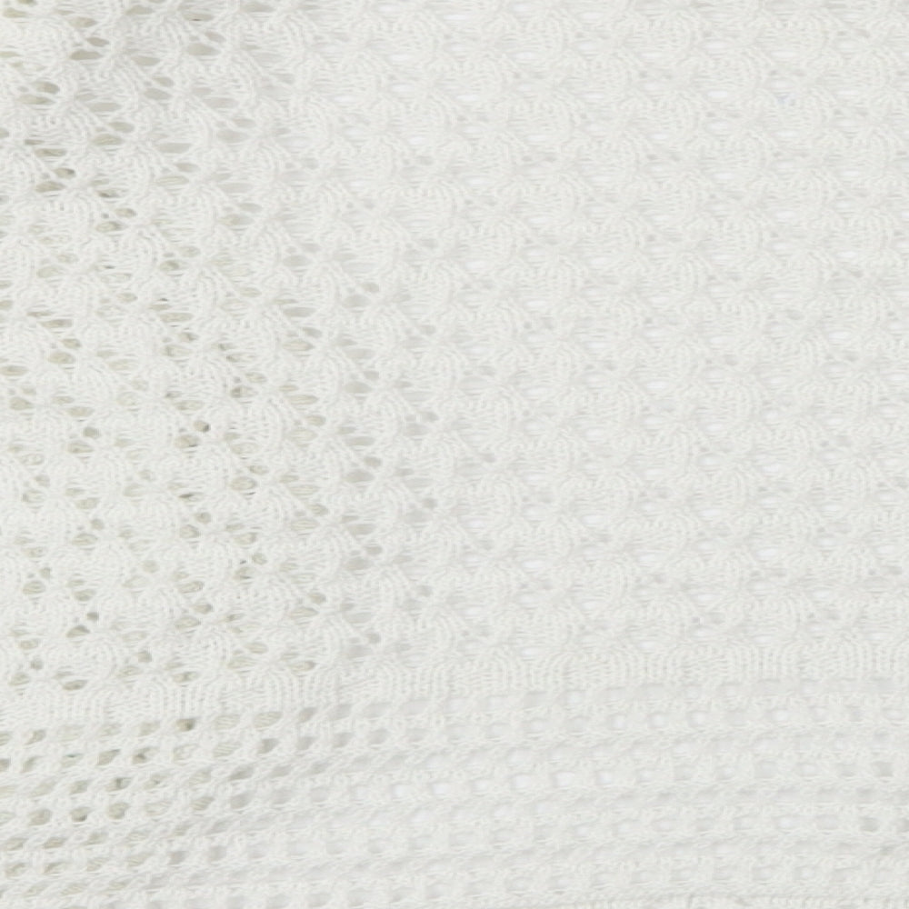 Daxon Womens White Argyle/Diamond  Cardigan Jumper Size 14