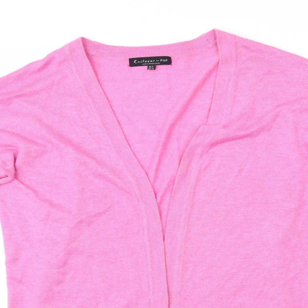 F&F Womens Pink   Cardigan Jumper Size 8