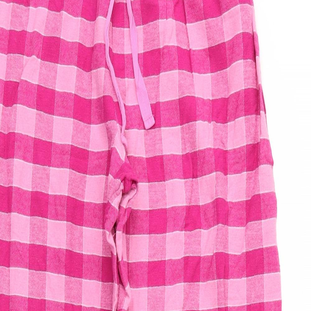 CafePress Womens Pink Check   Pyjama Pants Size M