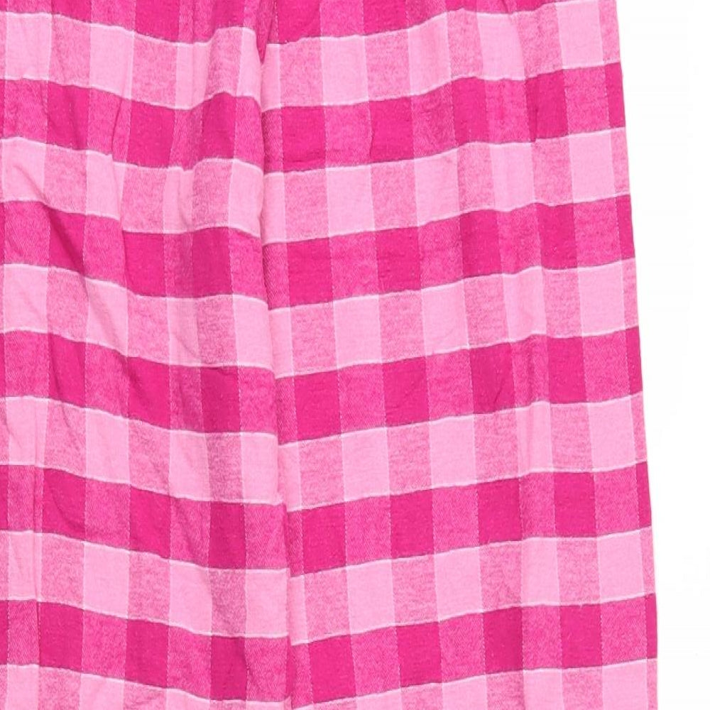 CafePress Womens Pink Check   Pyjama Pants Size M