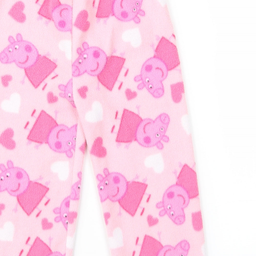 M&Co Girls Pink Spotted   Pyjama Pants Size 18-24 Months  - Peppa Pig