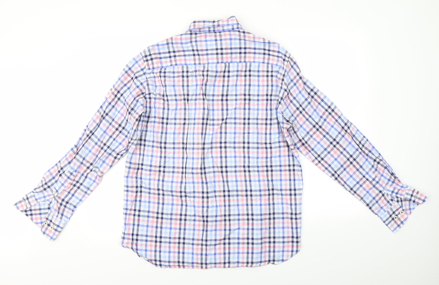 M&S Mens Multicoloured Check   Button-Up Size M