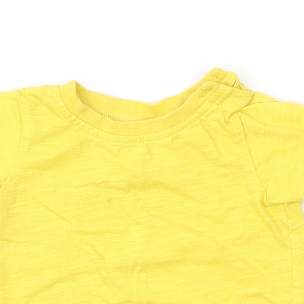 M&Co Baby Yellow   Basic T-Shirt Size 6-9 Months