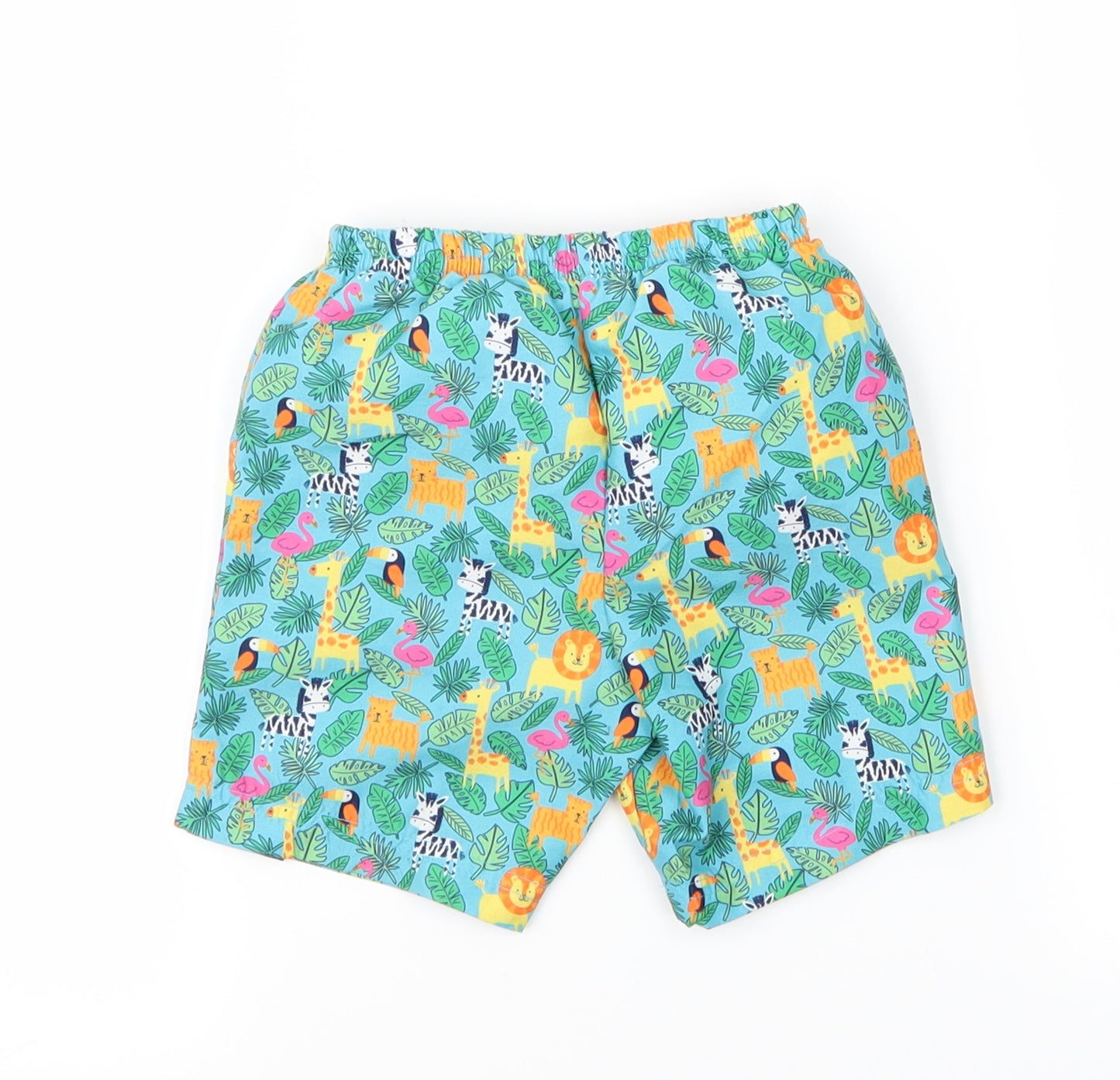 JoJo Maman Bébé Baby Multicoloured Animal Print  Cropped Trousers Size 9-12 Months  - Animals
