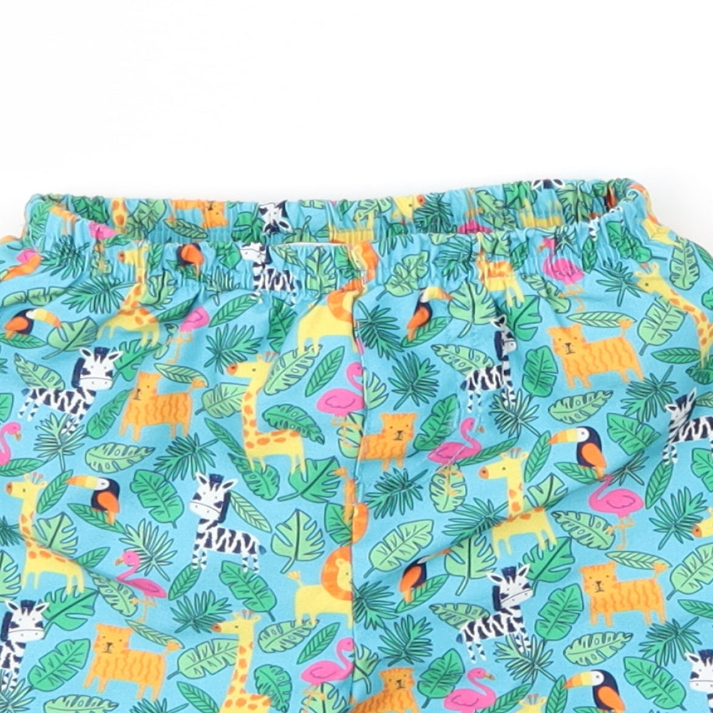 JoJo Maman Bébé Baby Multicoloured Animal Print  Cropped Trousers Size 9-12 Months  - Animals