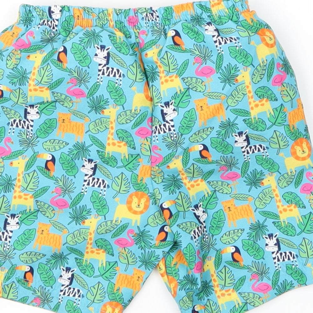 JoJo Maman Bébé Baby Multicoloured Animal Print  Cropped Trousers Size 9-12 Months  - Animals