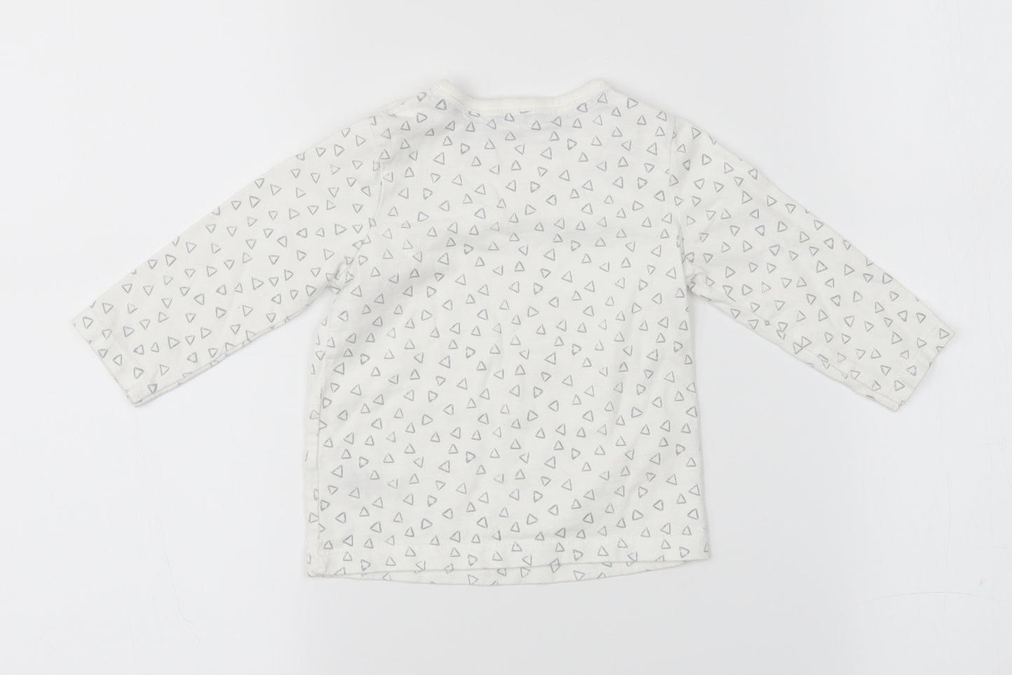 George Baby White Geometric  Basic T-Shirt Size 3-6 Months