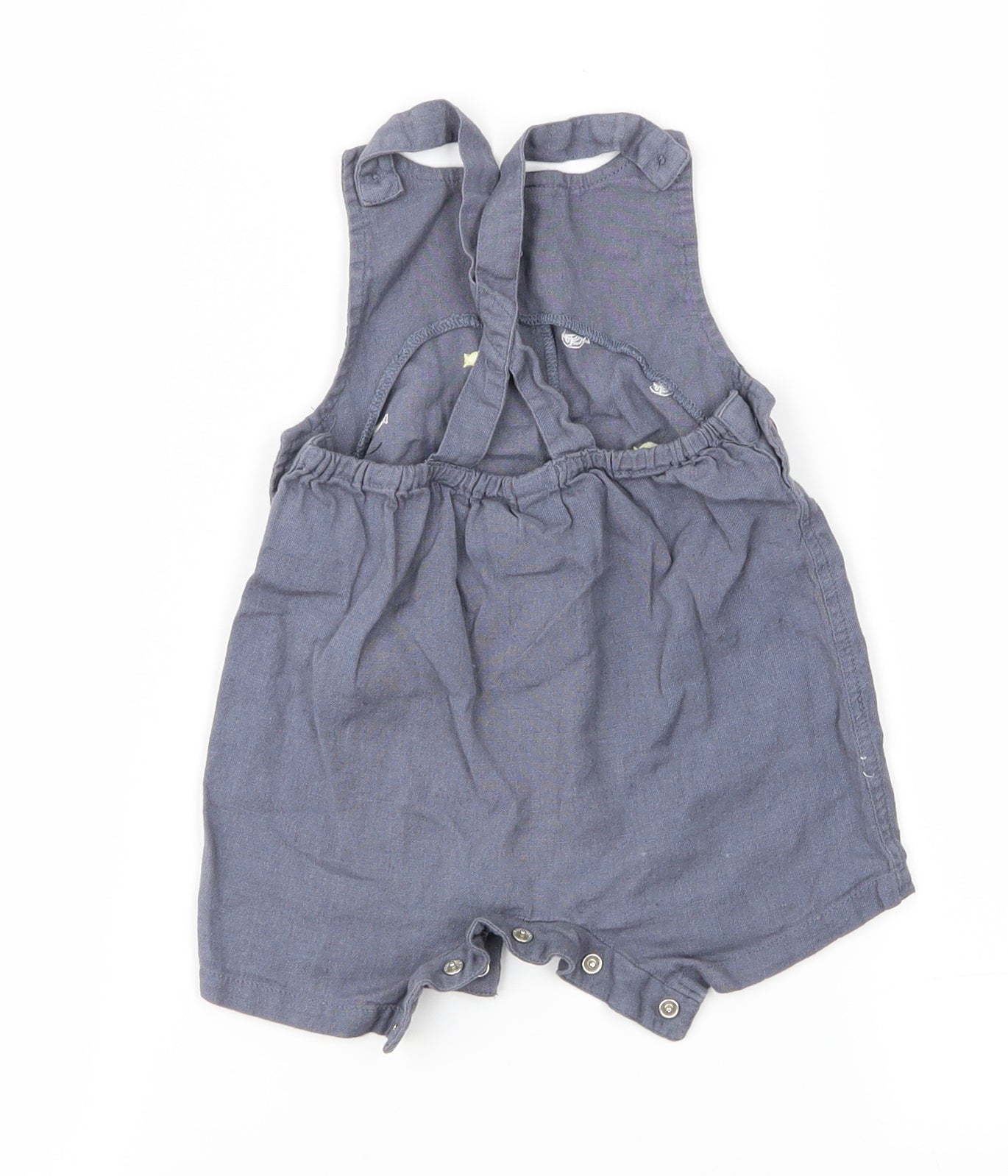 M&Co. Baby Grey   Dungaree One-Piece Size 6-9 Months  - Fish pattern