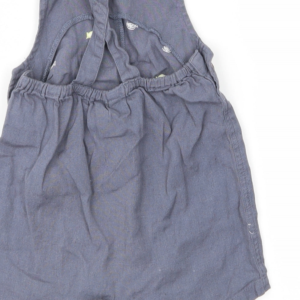 M&Co. Baby Grey   Dungaree One-Piece Size 6-9 Months  - Fish pattern