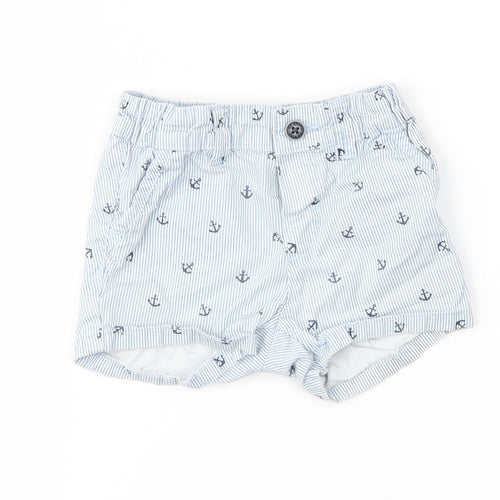 H&M Baby Blue Striped  Cropped Trousers Size 3-6 Months