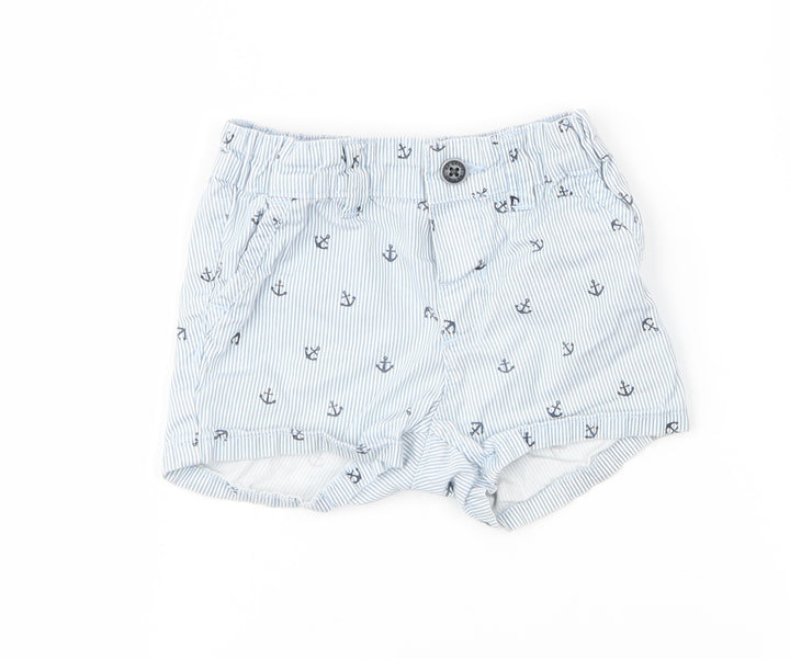 H&M Baby Blue Striped  Cropped Trousers Size 3-6 Months