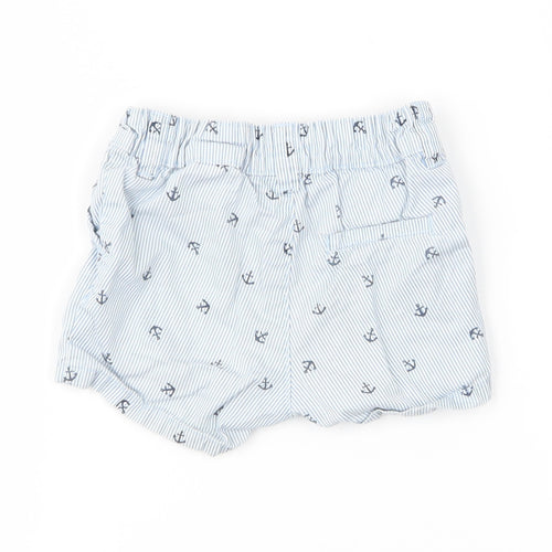 H&M Baby Blue Striped  Cropped Trousers Size 3-6 Months