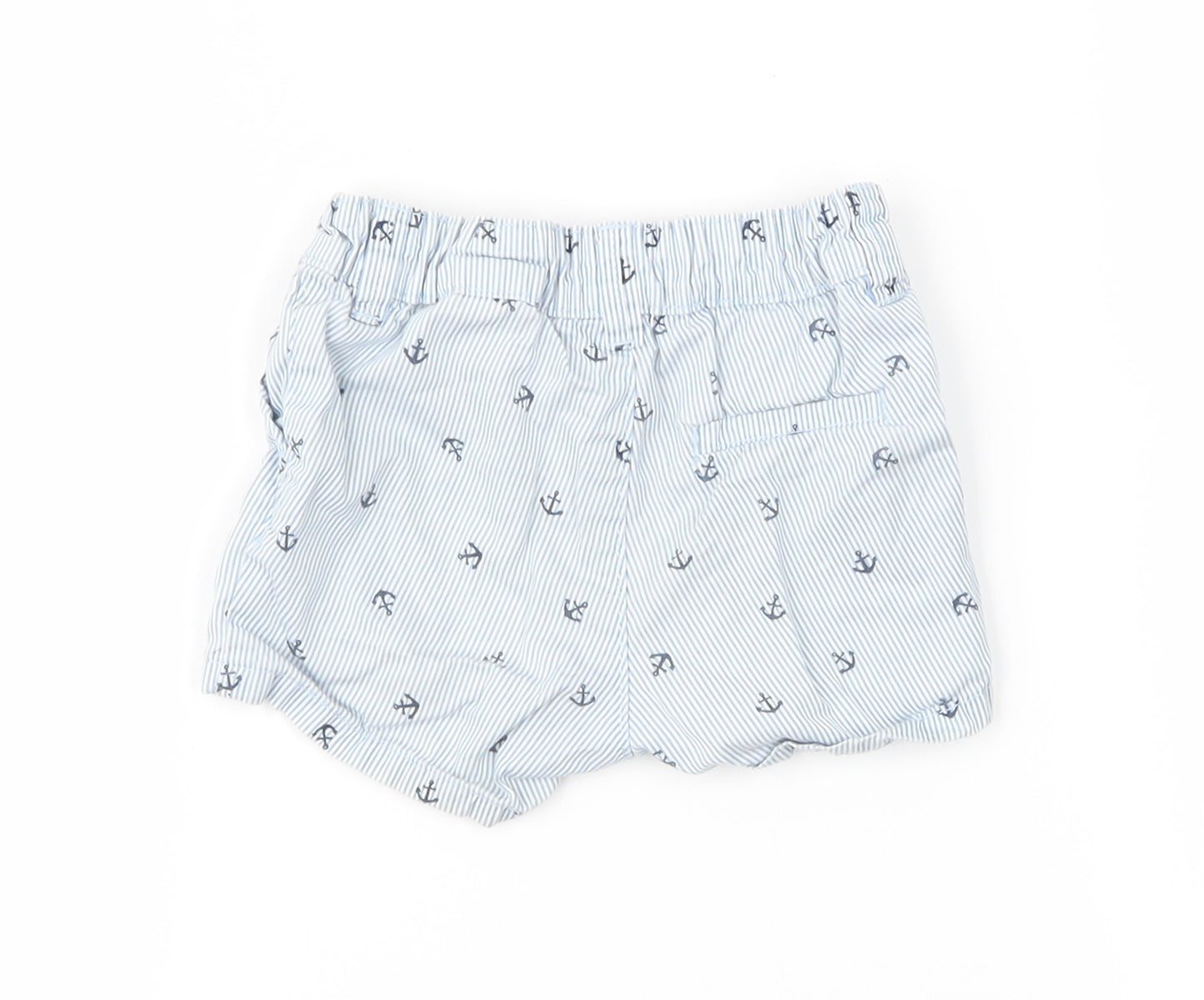 H&M Baby Blue Striped  Cropped Trousers Size 3-6 Months