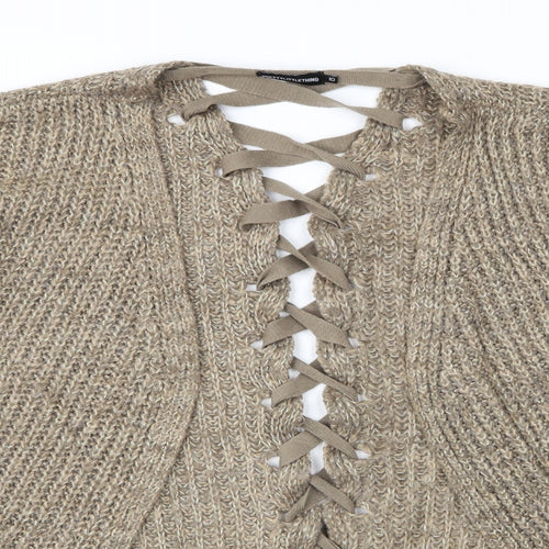 PRETTYLITTLETHING Womens Gold   Cape Jumper Size 10