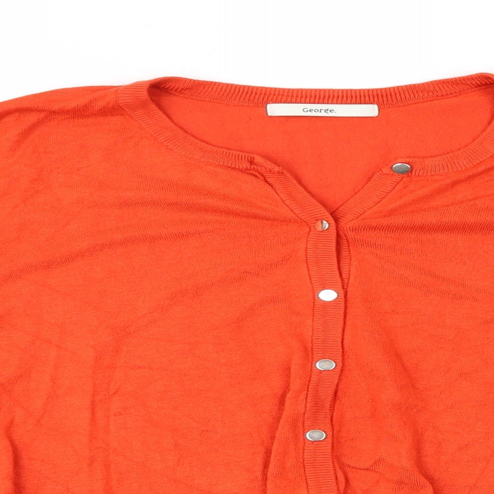 George Womens Red   Cardigan Jumper Size 10