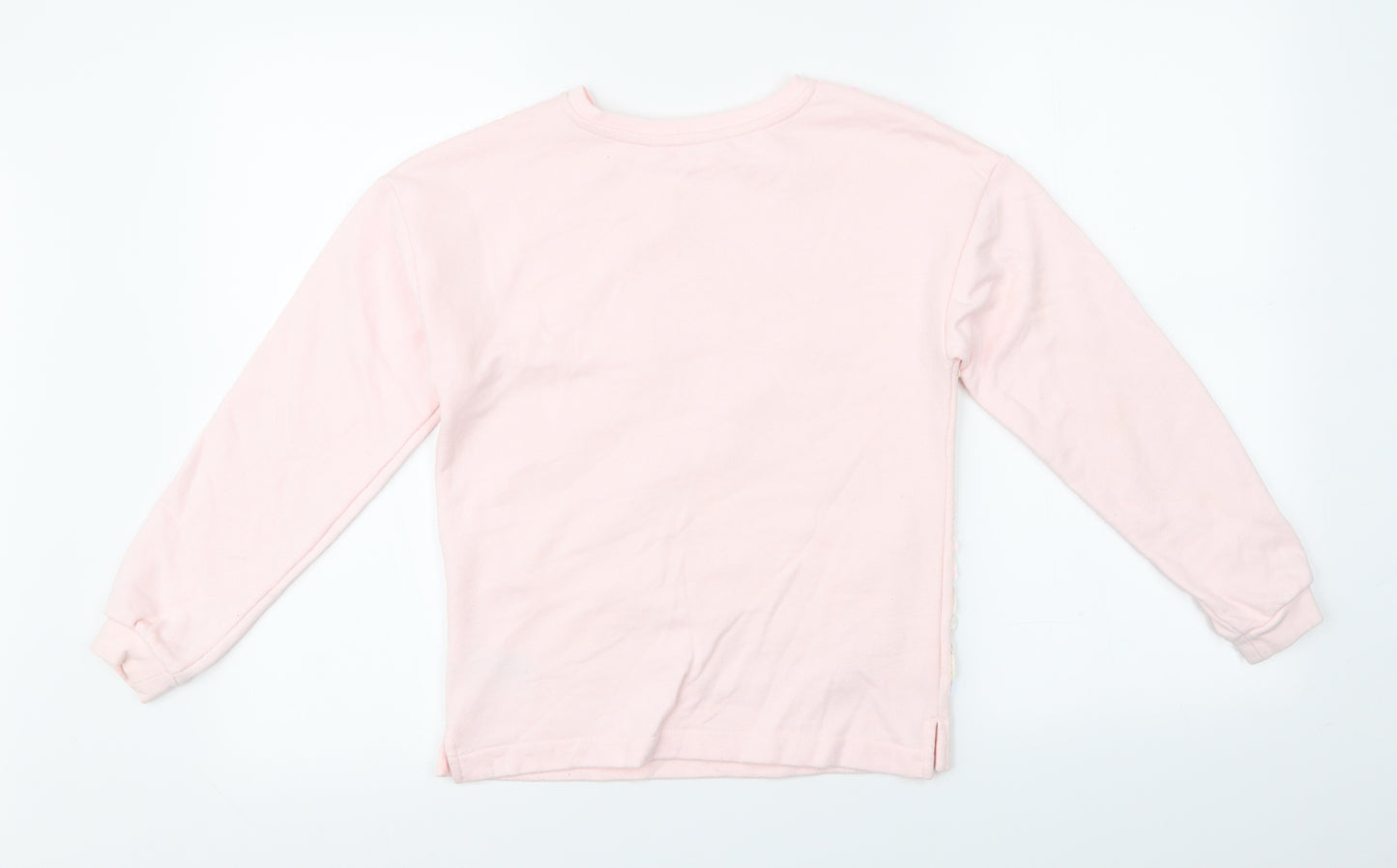 H&M Girls Pink Spotted  Pullover Jumper Size 9-10 Years