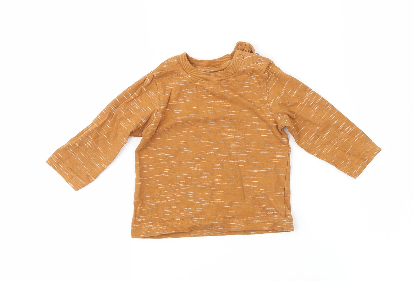 Nutmeg Baby Brown Striped  Basic T-Shirt Size 3-6 Months