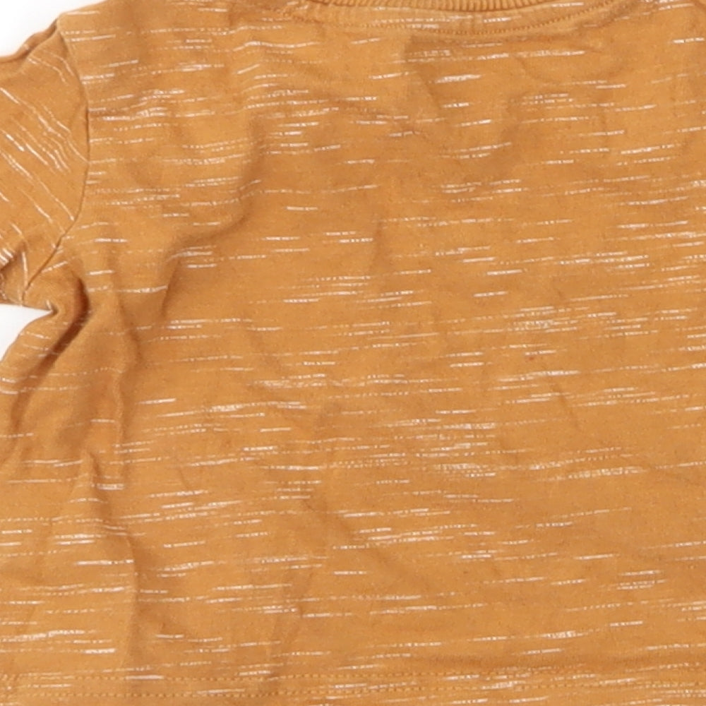 Nutmeg Baby Brown Striped  Basic T-Shirt Size 3-6 Months