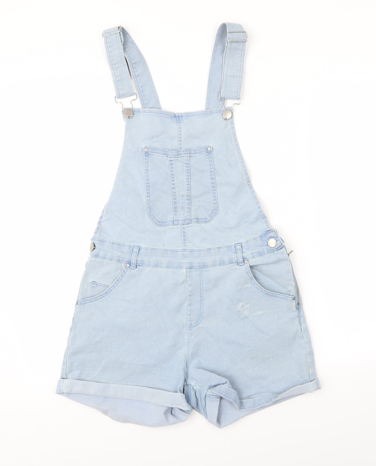 Select Womens Blue   Dungaree Shorts Shorts Size 12