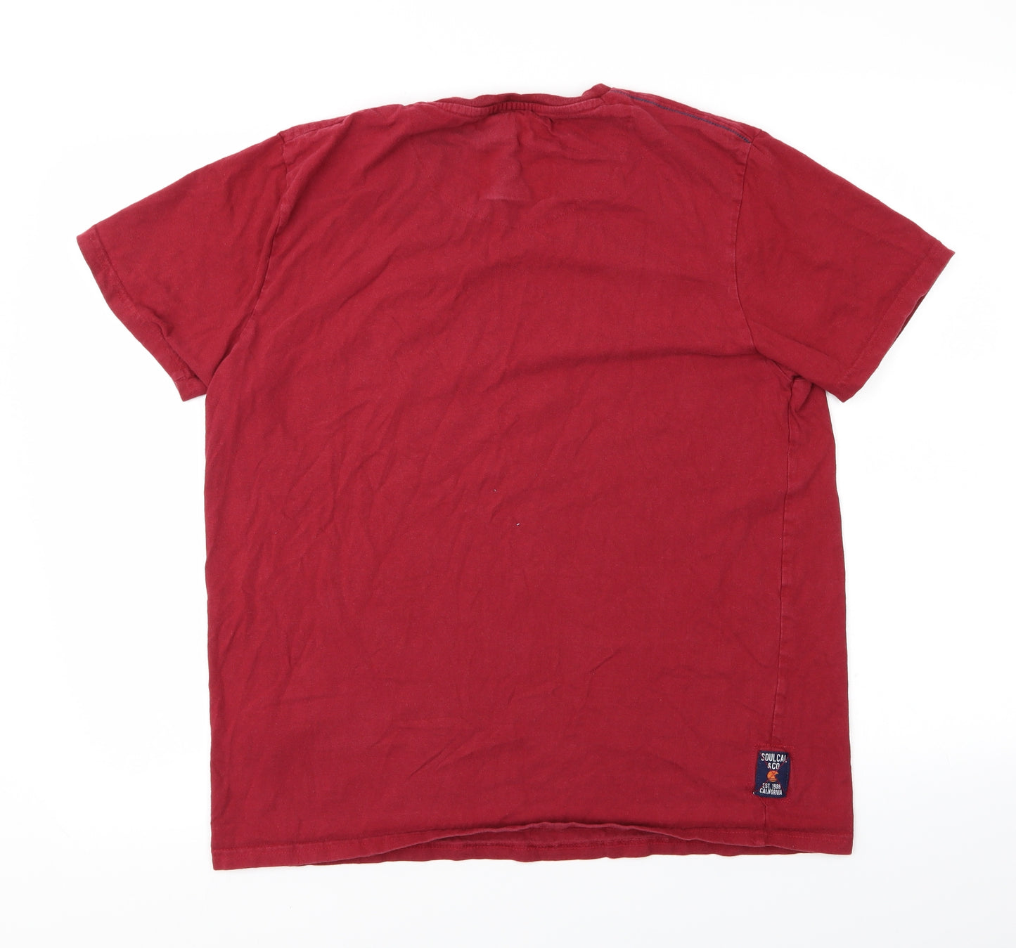 SoulCal&Co Mens Red    T-Shirt Size L