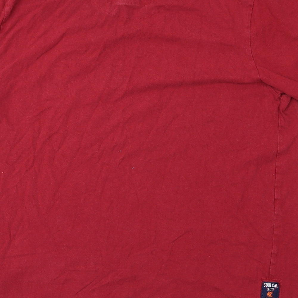 SoulCal&Co Mens Red    T-Shirt Size L