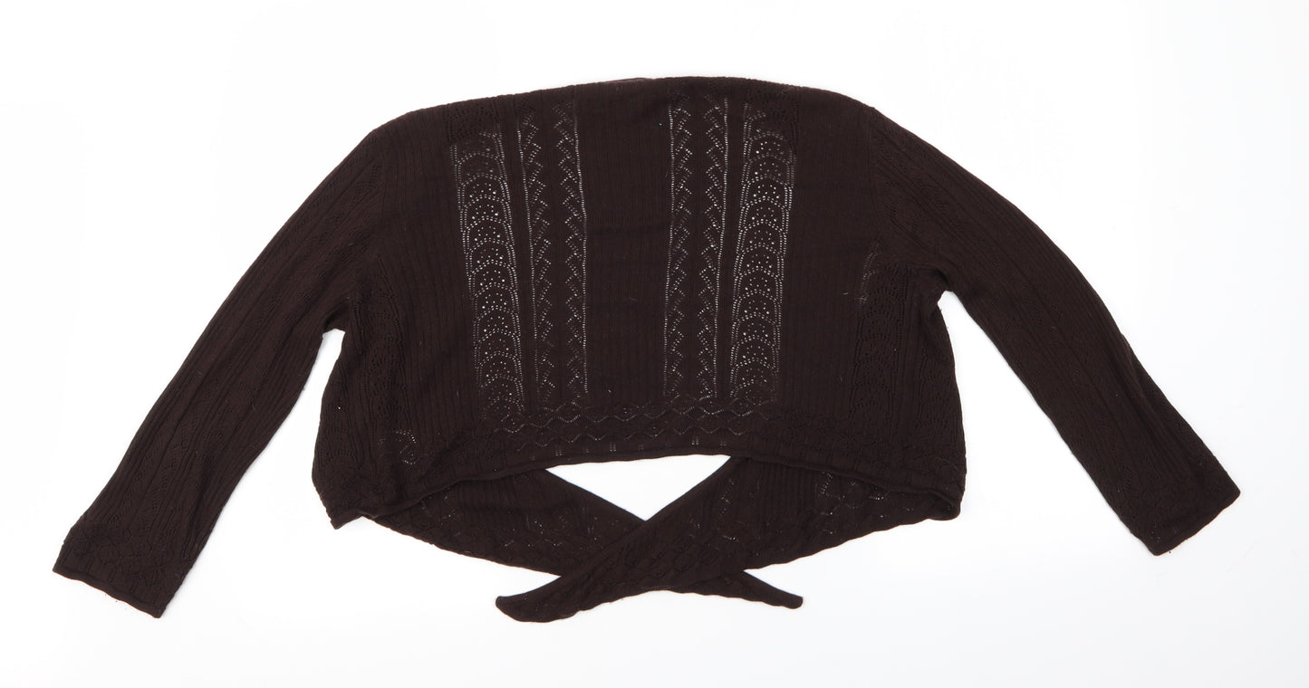 NEXT Womens Brown Argyle/Diamond  Cardigan Jumper Size 14