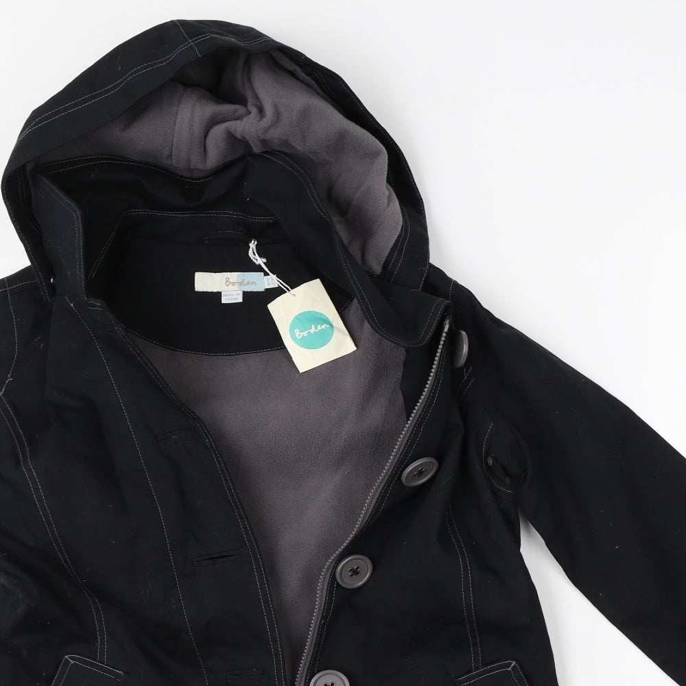 Boden Womens Black   Overcoat Coat Size 8