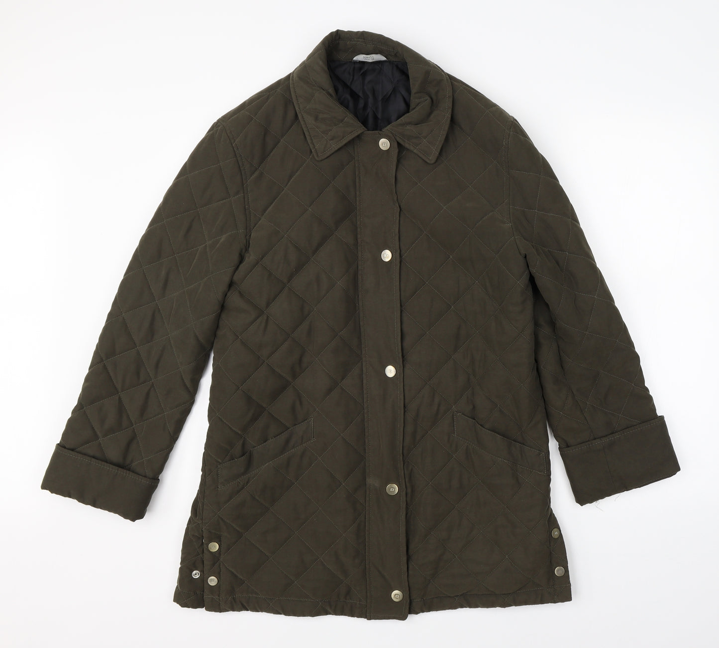 Marks & Spencer Womens Green   Overcoat Coat Size 10