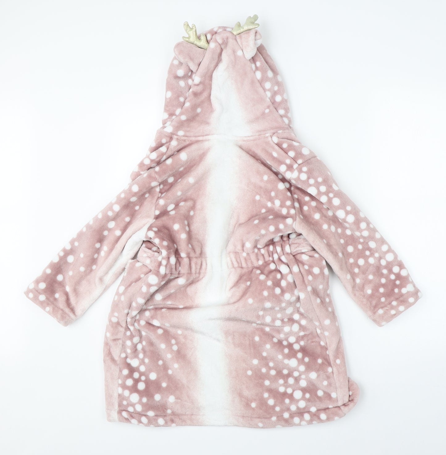 George Girls Pink Polka Dot   Robe Size 6-7 Years