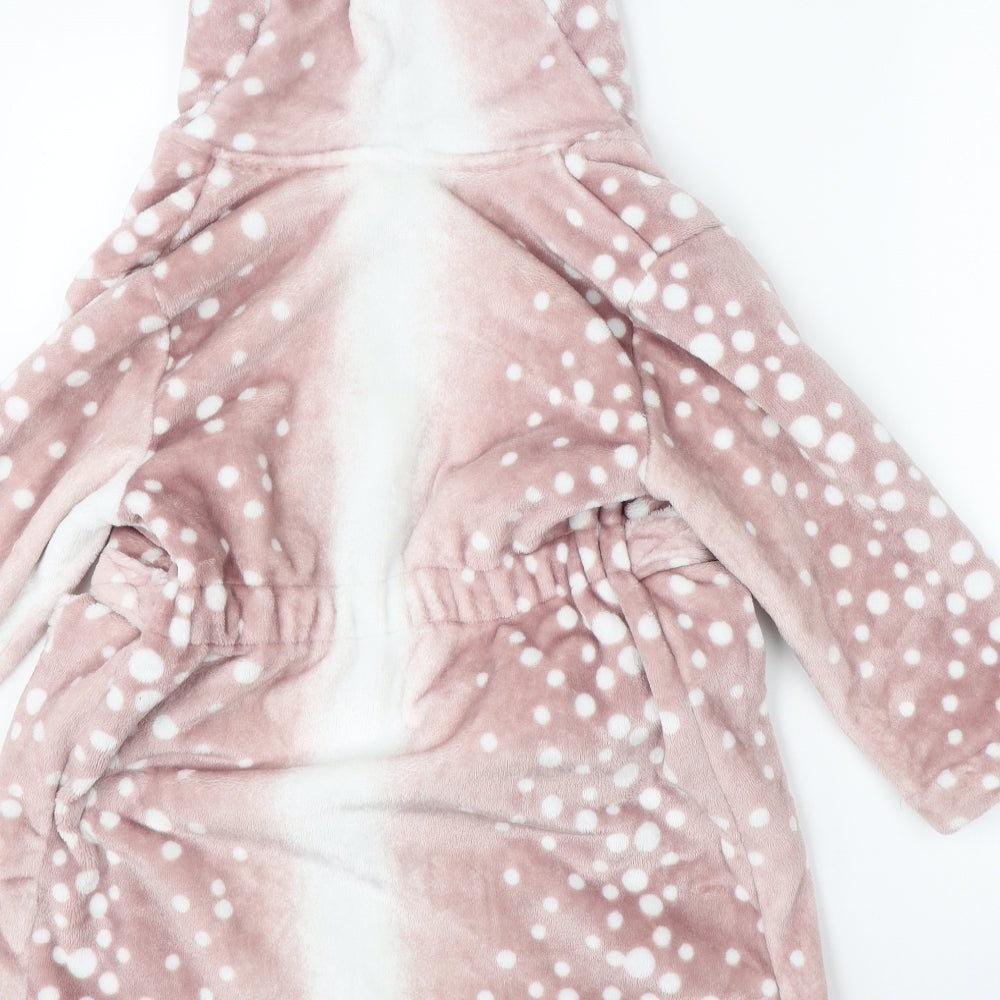 George Girls Pink Polka Dot   Robe Size 6-7 Years