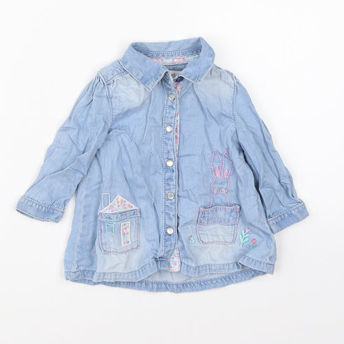F&F Girls Blue   Shift  Size 3-6 Months