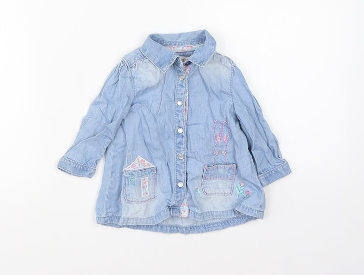 F&F Girls Blue Shift Size 3-6 Months
